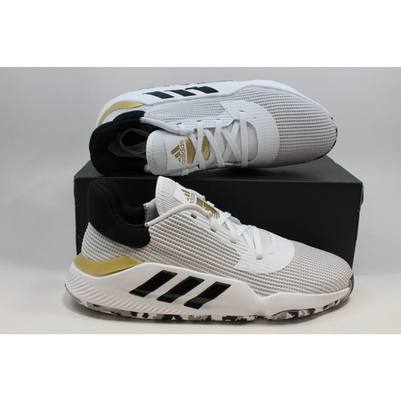 Men's Pro Bounce 2019 Low Footwear White EE0472 - Picture 2 of 8